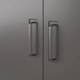 IDÅSEN Cabinet with doors and drawers, dark grey, 80x47x119 cm