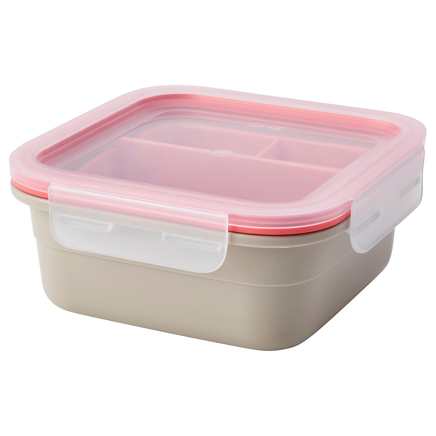 IKEA 365+ Lunch box with inserts, square/beige light red, 750 ml IKEA