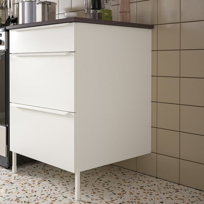 JÄRNBODA Cover panel for base cabinet, white, 60x75 cm