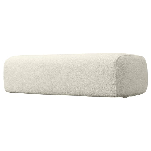 A light beige JÄTTEBO sofa with a soft, textured bouclé fabric cover. Its design is rectangular and modern, adding a touch of elegance and comfort.