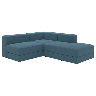 JÄTTEBO Mod crnr sofa 2,5-seat w chaise lng, right/Axvall dark grey-blue
