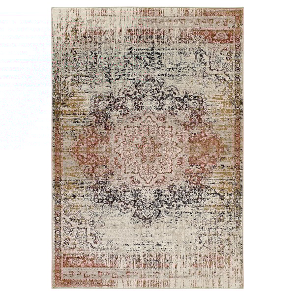 JEJSING Rug, low pile, red/grey-brown stained, 160x235 cm