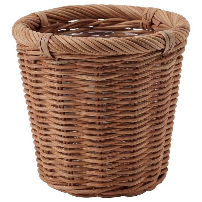 KAKTUSFIKON plant pot, rattan, 12 cm IKEA