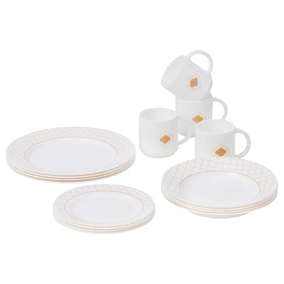 KALASBRA 16-piece service, gold-colour
