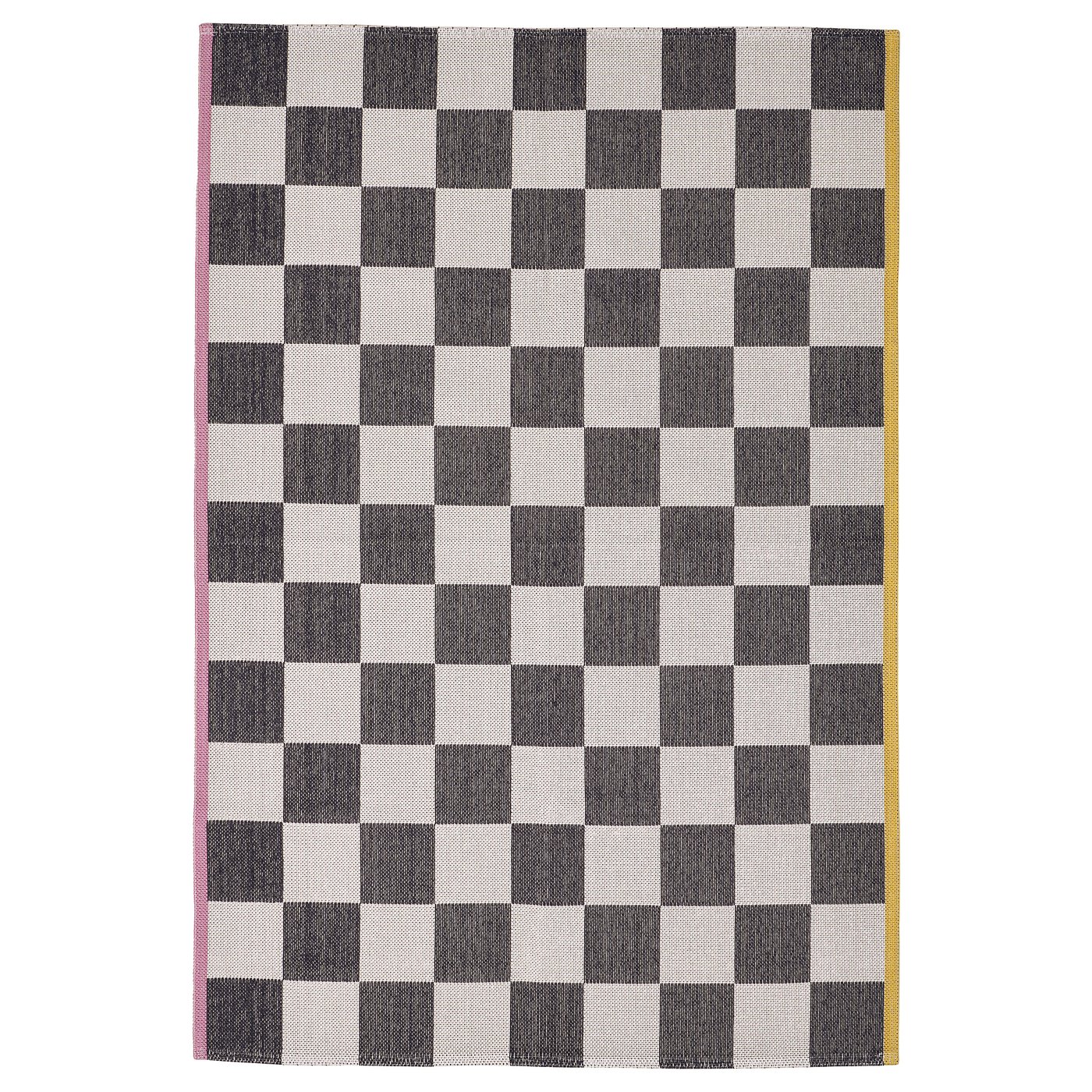 KLASSRUM rug, flatwoven, white/black, 170x240 cm - IKEA