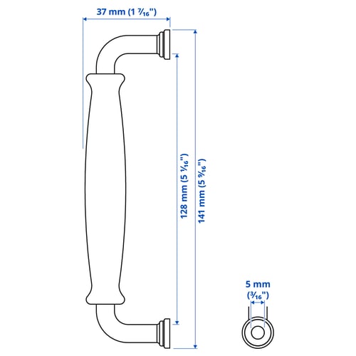 Illustration with measurements for the product: KLINGSTORP.