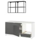 KNOXHULT Kitchen, dark grey, 180x61x220 cm