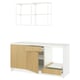 KNOXHULT Kitchen, oak effect, 180x61x220 cm
