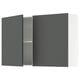 Option: KNOXHULT Wall cabinet with doors, dark grey, 120x75 cm