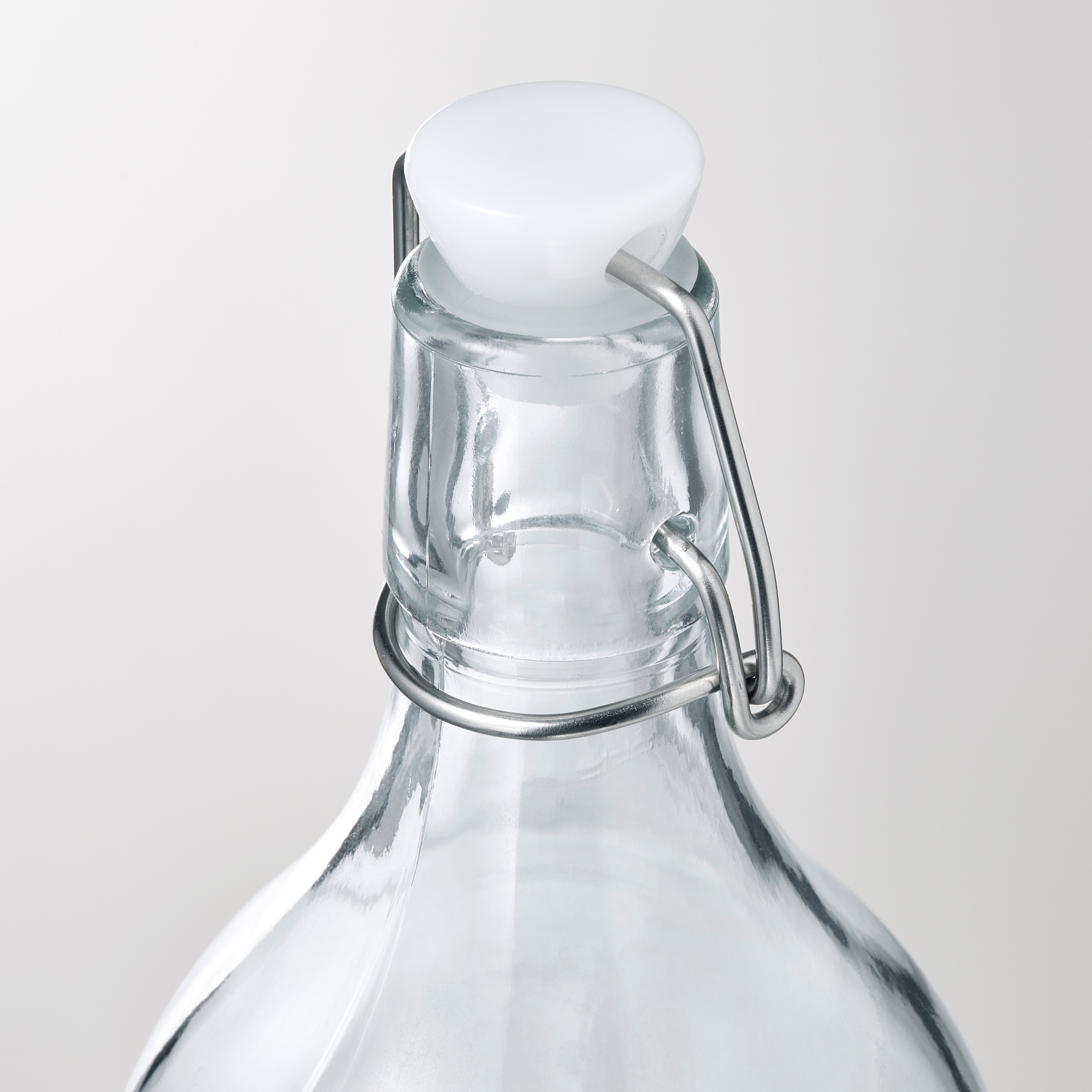KORKEN Bottle with stopper, glass/printed, 1 l IKEA