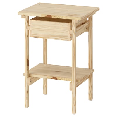 KRONÖREN Bedside table, pine, 39x32x55 cm