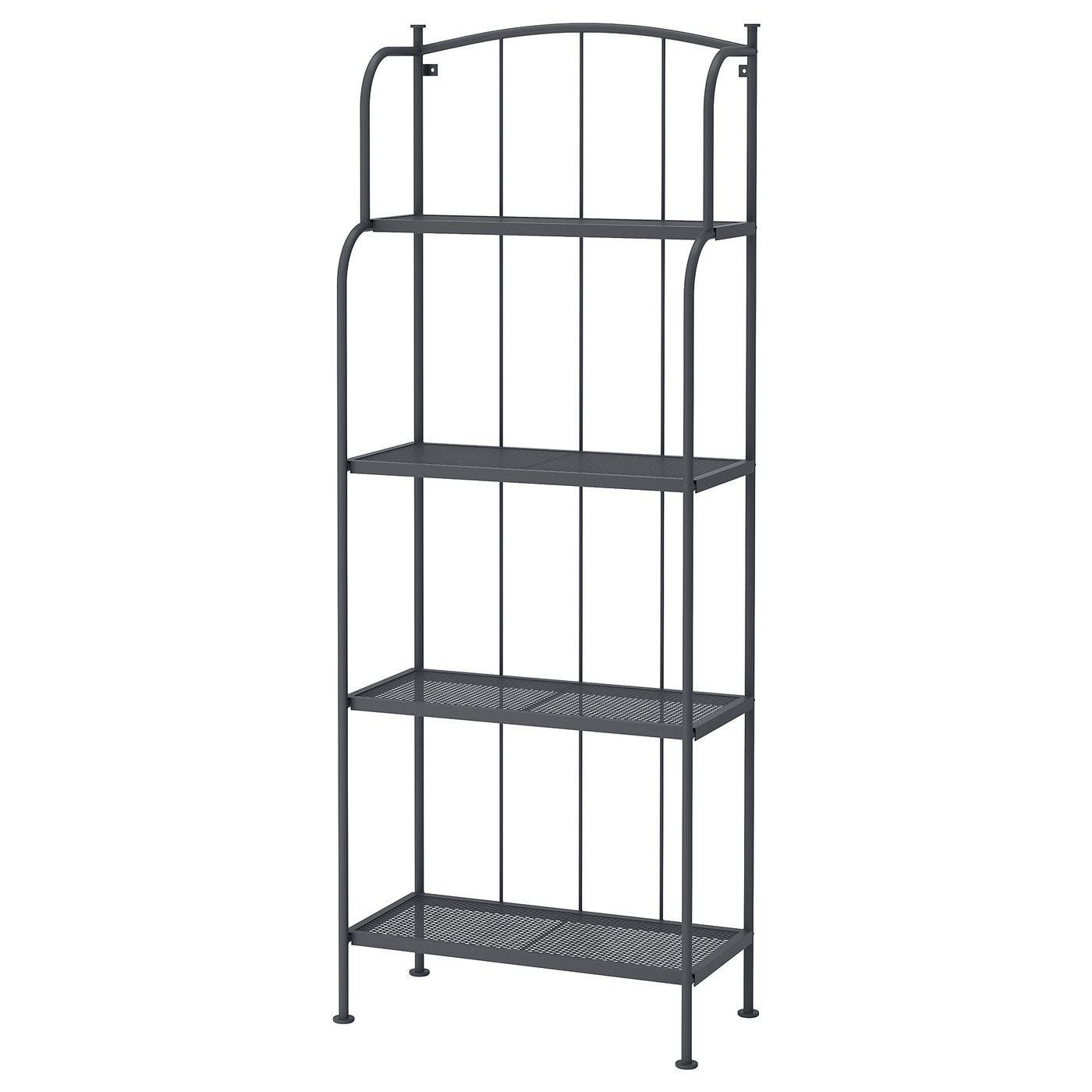 LÄCKÖ shelving unit, outdoor, grey, 61x160 cm IKEA