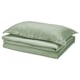 LÄKEVÄNDEROT Duvet cover and pillowcase, light grey-green, 150x200/50x80 cm