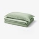 LÄKEVÄNDEROT Duvet cover and pillowcase, light grey-green, 150x200/50x80 cm