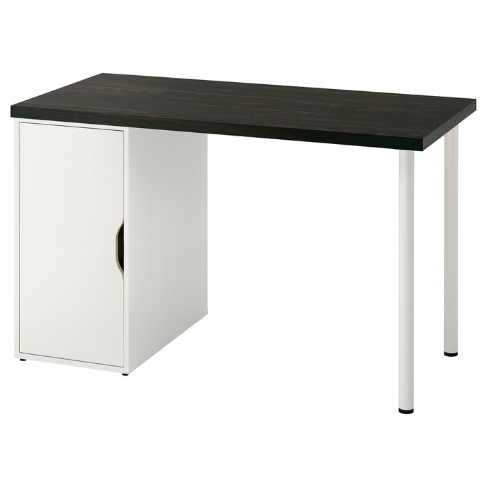 LAGKAPTEN / ALEX desk, blackbrown/white, 120x60 cm IKEA