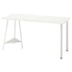 LAGKAPTEN: white desk, rectangular, modern, metal legs.
