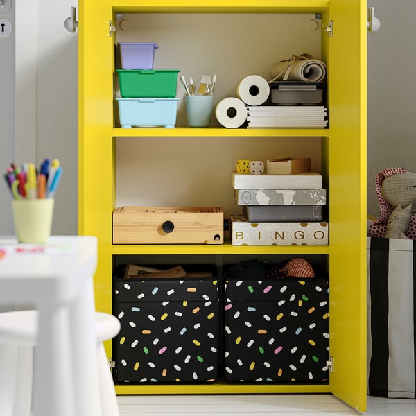 LASTARE Storage combination, yellow, 60x42x100 cm