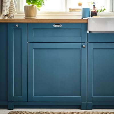 LERHYTTAN Door, blue, 40x80 cm