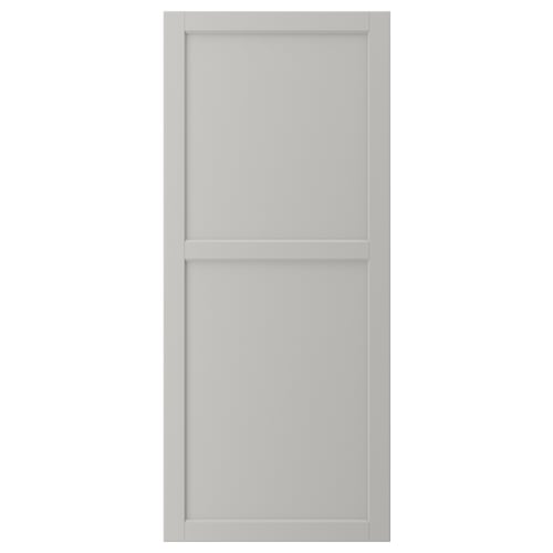 Grey solid wood door, bevelled edges, classic design