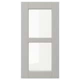 LERHYTTAN Glass door, light grey, 30x60 cm