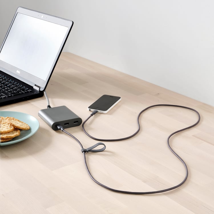 LILLHULT USBC to lightning, dark grey, 1.5 m IKEA