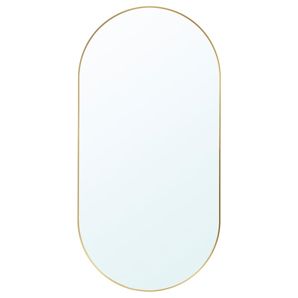 LINDBYN Mirror, gold-colour, 60x120 cm