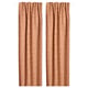 LÖNNSTÄVMAL Block-out curtains, 1 pair, light red-brown/with heading tape, 145x300 cm
