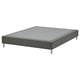 Option: LYNGÖR Slatted mattress base with legs, dark grey, 180x200 cm