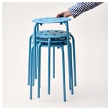 MARIUS Stool, blue, 45 cm