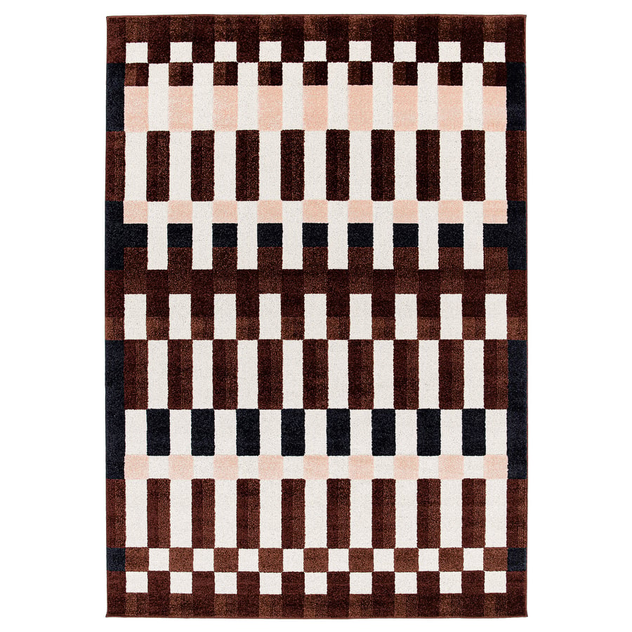 Rug low pile multicolour check pattern 160x230cm - IKEA