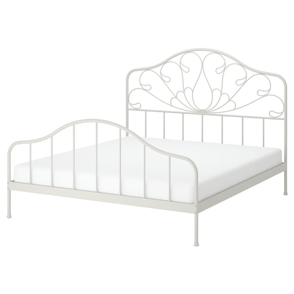 MELLGRUND Bed frame, off-white, 180x200 cm