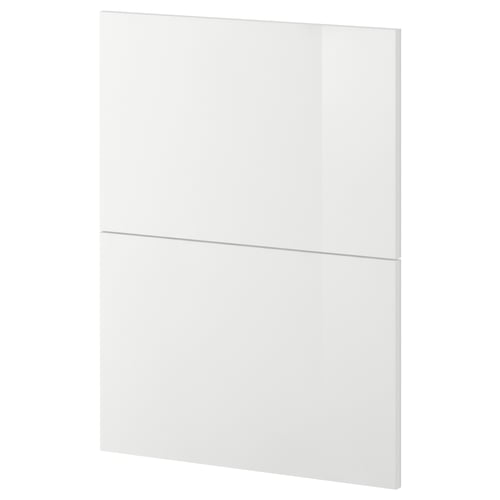 METOD white high-gloss drawer front, modern rectangular design with smooth surface.