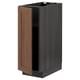 METOD Base cabinet with shelves, black Enköping/brown walnut effect, 30x60 cm