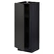 METOD Base cabinet with shelves, black/Nickebo matt anthracite, 30x37 cm