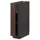 METOD Base cabinet with shelves, black/Sinarp brown, 20x60 cm