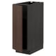 METOD Base cabinet with shelves, black/Sinarp brown, 30x60 cm