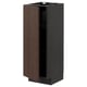 METOD Base cabinet with shelves, black/Sinarp brown, 30x37 cm