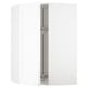 White METOD kitchen cabinet with glass shelf.