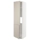 METOD High cab f fridge/freezer w 2 doors, white/Stensund beige, 60x60x220 cm