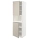 METOD High cab f micro w 2 doors/shelves, white/Stensund beige, 60x60x200 cm