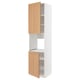 METOD High cab f oven w 2 doors/shelves, white/Vedhamn oak, 60x60x240 cm