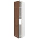 METOD High cab for fridge with 3 doors, white Enköping/brown walnut effect, 60x60x240 cm