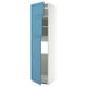 METOD High cab for fridge with 3 doors, white/Lerhyttan blue, 60x60x240 cm
