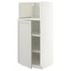 METOD High cabinet f built-in appliances, white/Lerhyttan light grey, 60x60x140 cm