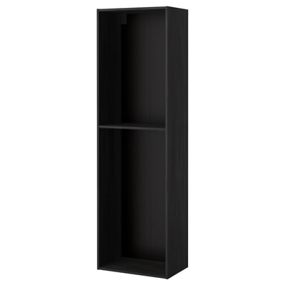 METOD High cabinet frame, wood effect black, 60x37x200 cm