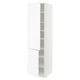 White METOD kitchen cabinet with multiple shelves, sleek design.