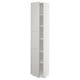 METOD High cabinet with shelves, white/Lerhyttan light grey, 40x37x200 cm