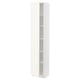 METOD High cabinet with shelves, white/Vallstena white, 40x37x200 cm