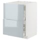 METOD / MAXIMERA Base cab f hob/int extractor w drw, white/Kallarp light grey-blue, 60x60 cm