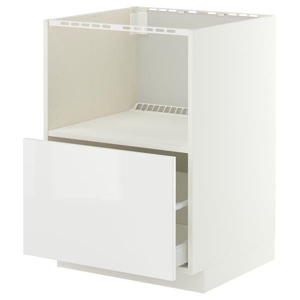 METOD / MAXIMERA Base cabinet f built-in appliances, white/Ringhult white, 60x60 cm
